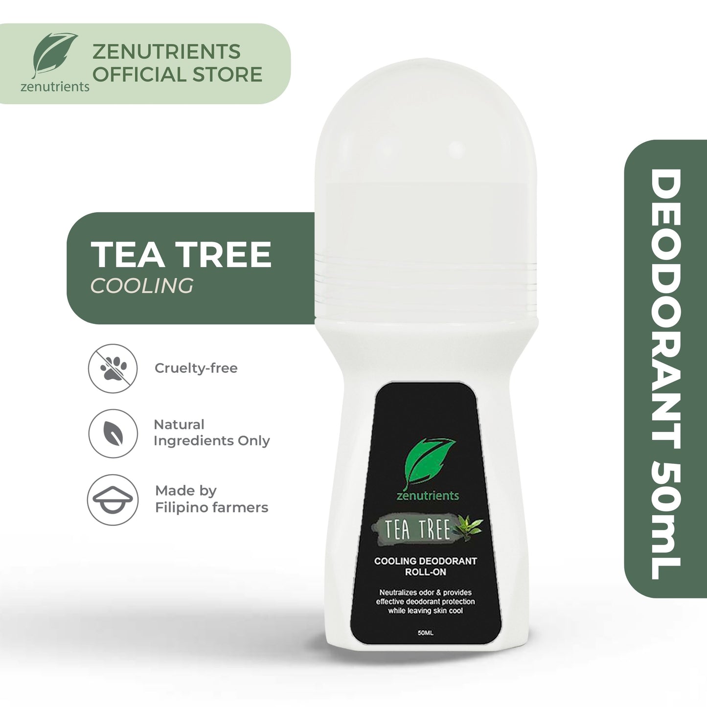 Tea Tree Cooling Roll-On Deodorant 50ml