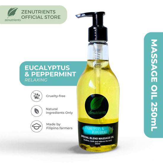 Load image into Gallery viewer, Eucalyptus &amp;amp; Peppermint Blend Massage Oil 250ml

