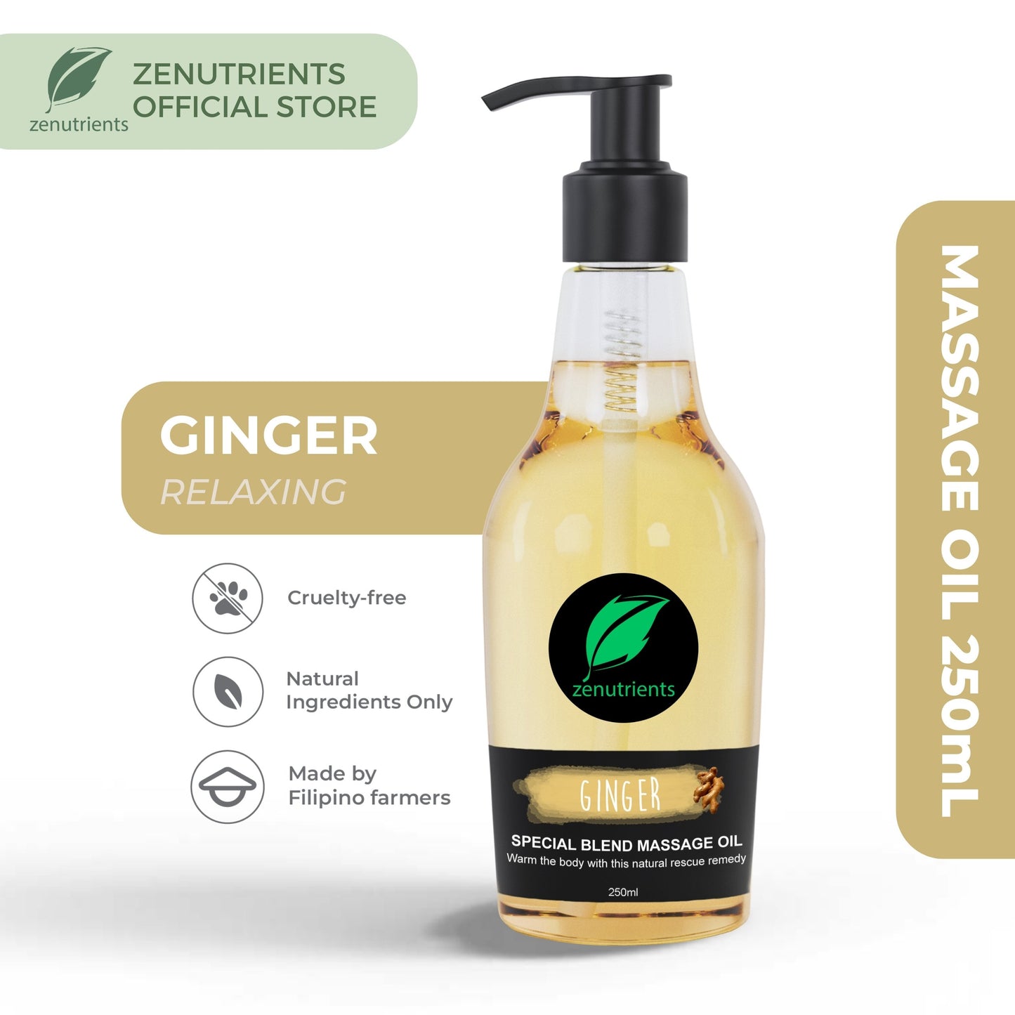 Load image into Gallery viewer, Ginger Blend Massage Oil 250ml
