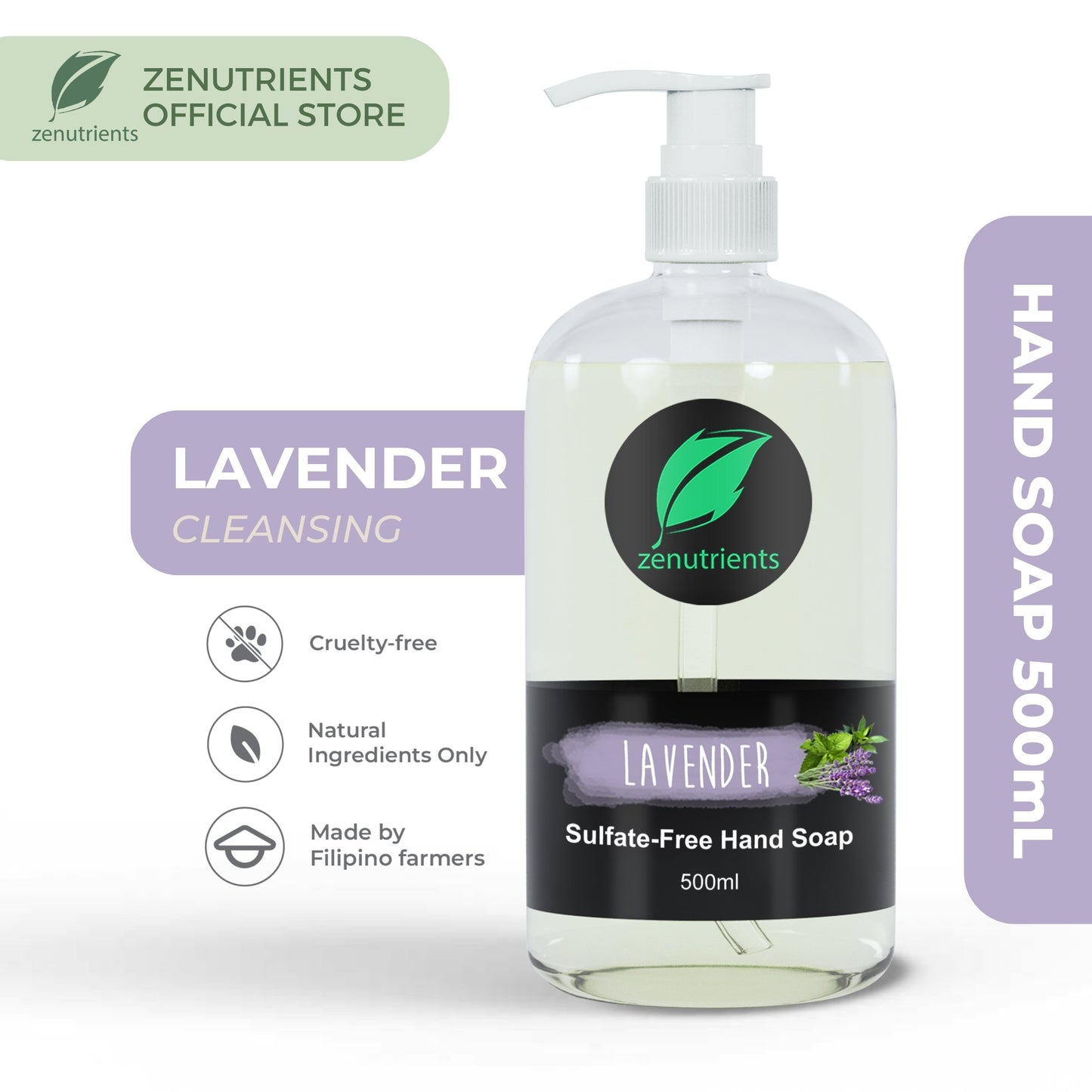 Lavender Sulfate-Free Hand Soap 500ml