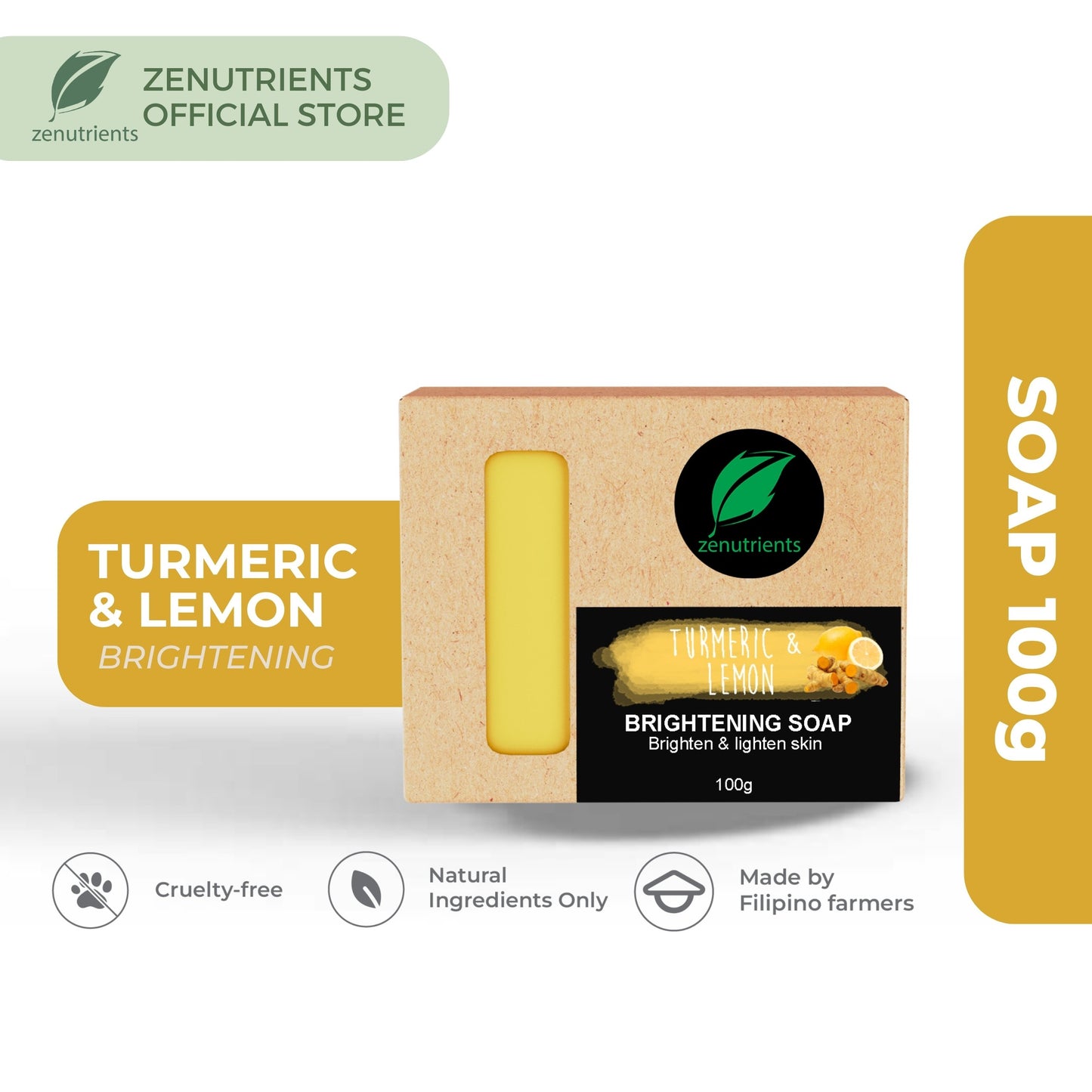 Turmeric & Lemon Brightening Glycerin Soap 100g