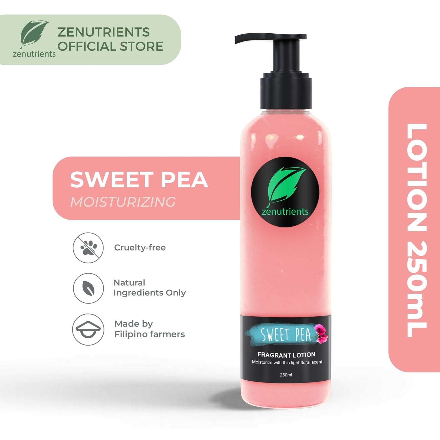 Load image into Gallery viewer, Sweet Pea Fragrant Lotion 250ml
