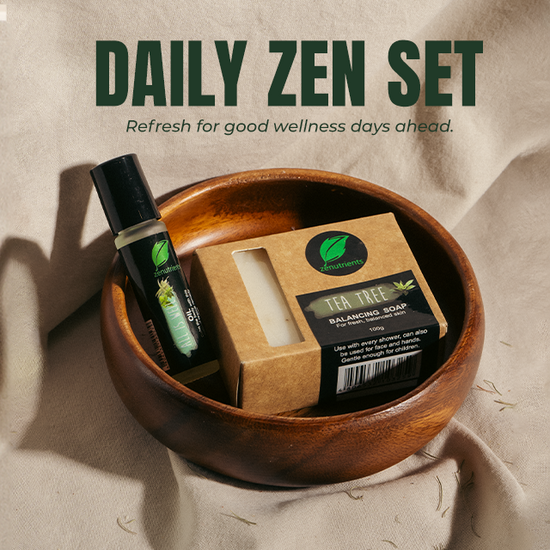 Daily Zen Set (100g Tea Tree Balancing Soap + 10mL All is Well Roll On)