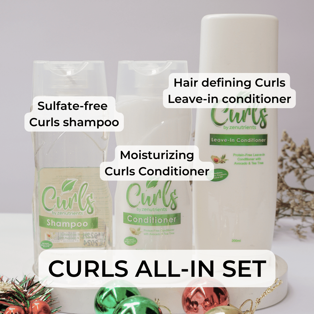 Load image into Gallery viewer, Curls All-In Set (150mL Curls Shampoo + 150mL Curls Conditioner + 200mL Leave-In Conditioner + Sling Bag)
